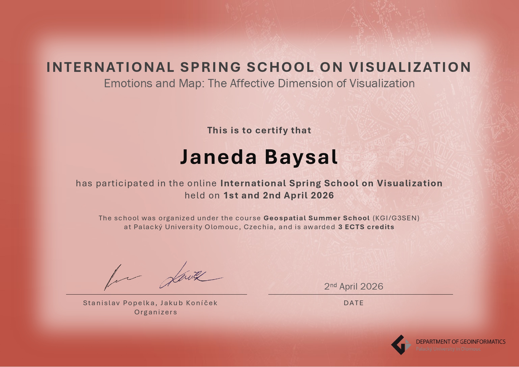 ISSonVIS 2026 Certificate